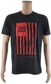 Футболка Savage Short sleeve T-Shirt/Savage Flag L к:чорний, L