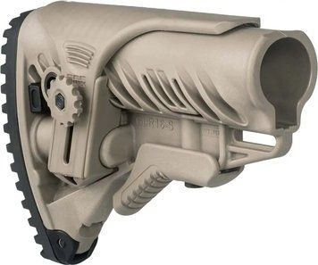 Приклад FAB Defense для AR15 з регул. щокою к:desert tan (coyote tan)