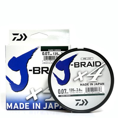 Шнур Daiwa J-Braid X4E dark green