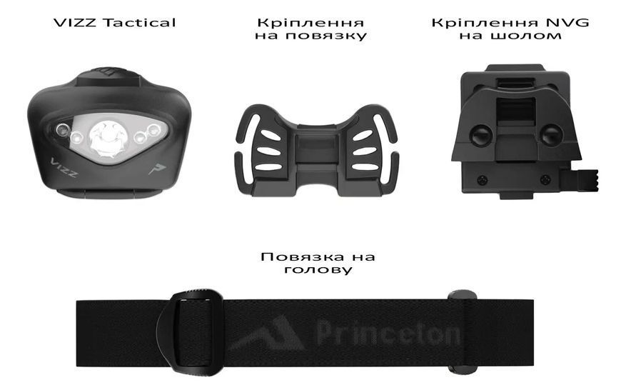Ліхтар налобний Princeton Tec Vizz Tactical MPLS 550 lm Black