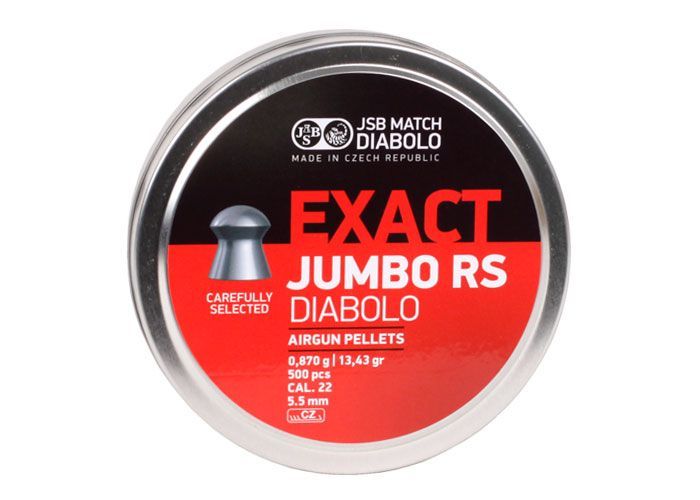Пули пневм JSB Exact Jumbo RS, 5,52 мм , 0,87 г, 250 шт/уп, 14530551