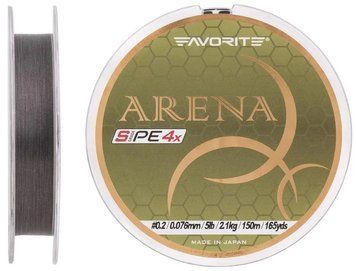 Шнур Favorite Arena PE 150м (silver gray) #0.2/0.076 mm 5lb/2.1 kg