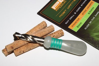 Сверло с пробковыми палочками для балансировки насадки 8 мм PB Products - Bait Drill + Сork Sticks,