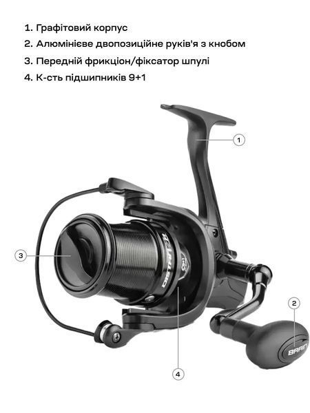 Катушка Brain Distanza 7000S 9+1BB 4.7:1