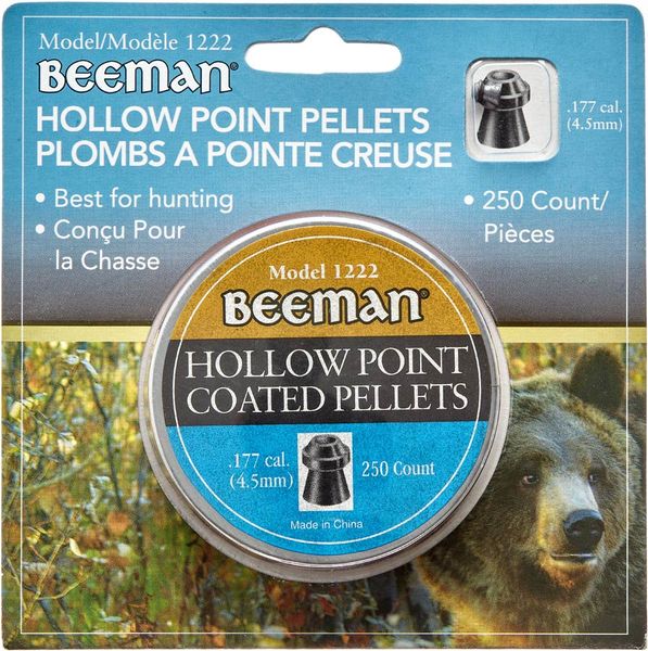 Пули пневм Beeman Hollow Point 4,5 мм , 250 шт/уп, 14290626