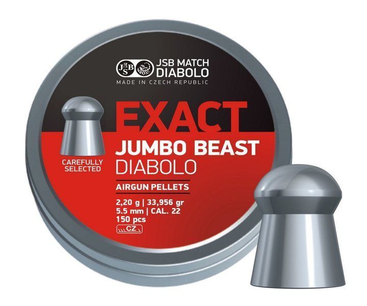 Кулі пневм JSB Exact Jumbo Beast, 5,52 мм , 2,2 г, 150 шт/уп, 14530552