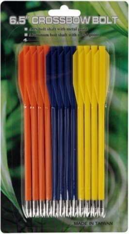 Стрела для арбалета (пист.) Man Kung MK-PL-3C, пластик, 12 шт/уп, 3 цвета ц:желтый, синий, оранжевый, 1000092