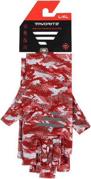 Перчатки Favorite Solar Fishing Gloves 5 Cut S/M ц:red, S/M