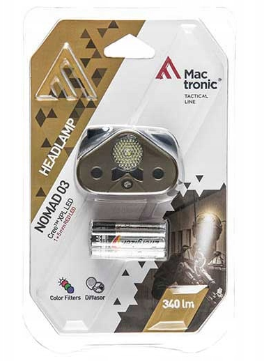 Фонарь налобный Mactronic Nomad 03 (340 Lm) RGB Kit (THL0022)