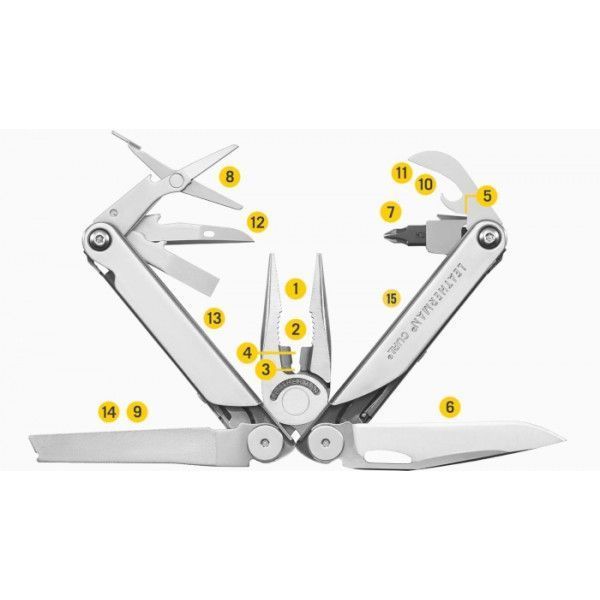 Мультитул Leatherman Curl 15 Інструментів із Чохлом
