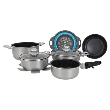 Набор посуды Gimex Cookware Set induction 9 предметов Silver (6977226), Серебристый