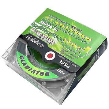Шнур "GLADIATOR" BRIGHT GREEN (салатовий, 4-х ) 135 m / 0.40 mm