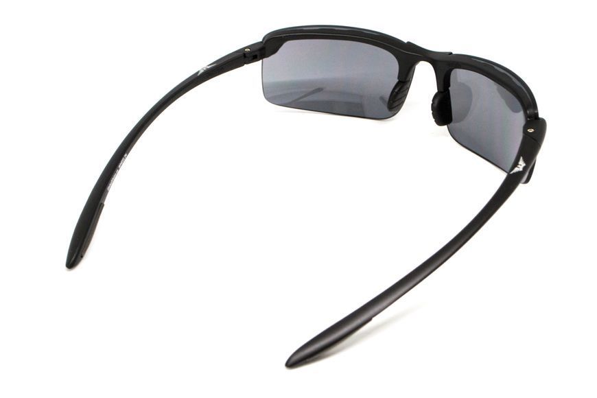 Очки защитные Global Vision Wheelin Black (flash mirror) серые зеркальные линзы в черной оправе