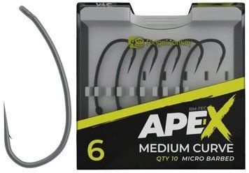 Гачок короповий RidgeMonkey Ape-X Medium Curve з борідкою #4 (10 шт/уп)