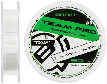 Волосінь Brain Team Pro 50m (clear) 0.172mm 2.9kg
