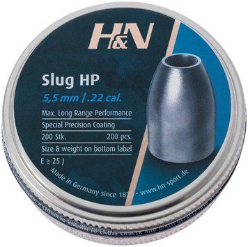 Пули пневматические H&N Slug HP кал. 5.51 мм. Вес &ndash; 1.49 грамм. 200 шт/уп
