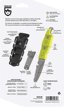 GA 62065 Akua Rescue&Dive Knife Blunt Tip green нож (Gear Aid)