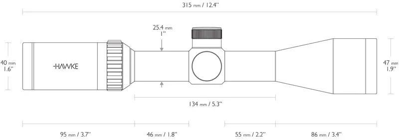 Оптический прицел Hawke Vantage 3-9х40 сетка 22 LR HV с подсветкой