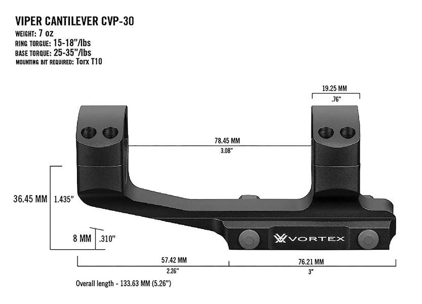Крепление Vortex Pro 30mm Cantilever mount (CVP-30) 930351 фото