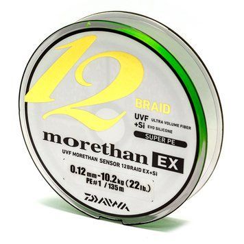 Шнур Daiwa Morethan 12BEX+Si 0.12mm 10.2kg 135m LG (12695-012)