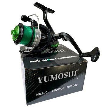 Котушка YUMOSHI MK4000 12+1 Green пластик шпуля 5.5:1 з жилкою