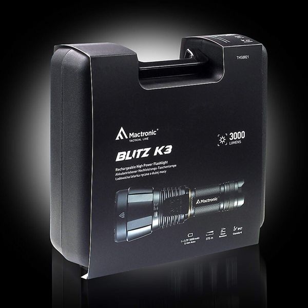 Ліхтарик Mactronic Blitz K3 3000 люмен THS0021