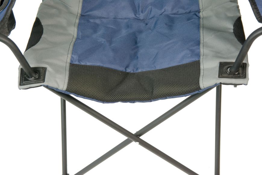 Кресло портативное Турист NR-34, серый с синим