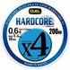 Шнур Duel Hardcore X4 200m 5Color Yellow Marking 5.4kg 0.132mm #0.6 (H3245N-5CBL) H3245N-5CBL фото 2