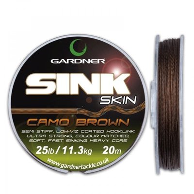 Поводочный материал Gardner SINK SKIN, 25lb, 11,3кг, Зеленый (XSINK25G)