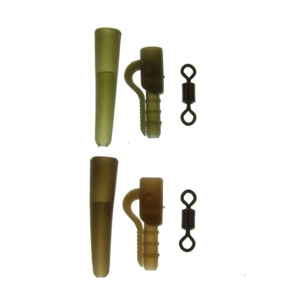 Набір Target Mixed Size 12 Swivels, Mini Lead Clips and Tail Rubbers Natural Brown (5)