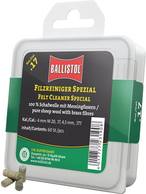 Патч для чищення Ballistol повстяний спеціальний .17 60шт/уп