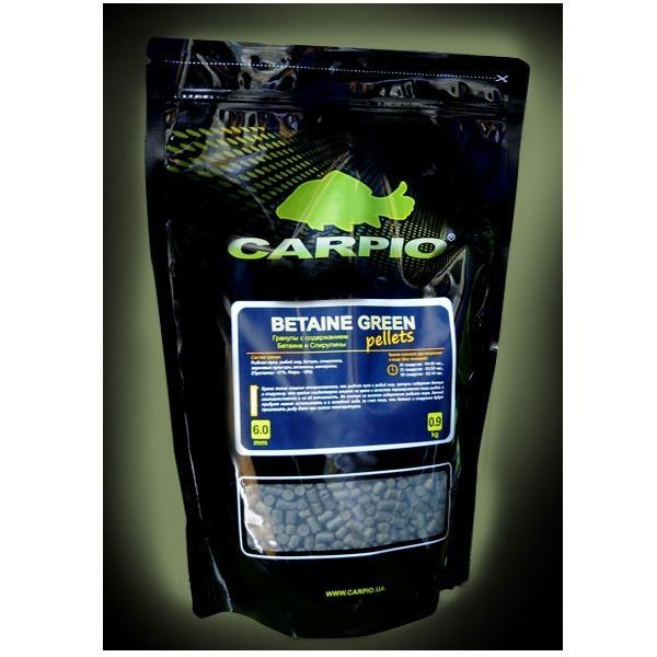 Пеллетс Carpio Betaine Green pellets 6 mm. 0.9kg