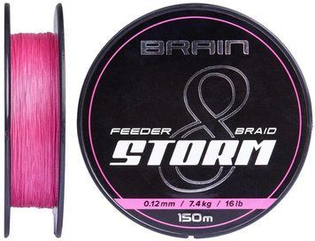 Шнур Brain Storm 8X (pink) 150m 0.08mm 11lb/4.8kg