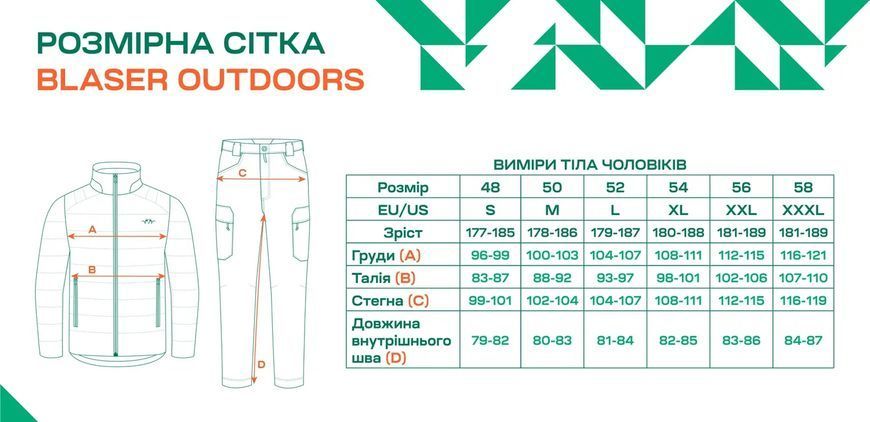 Худые Blaser Active Outfits Dark olive huntec-camo, M