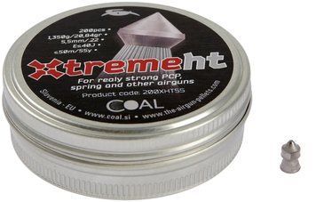Пули пневматические Coal Xtreme HT. Кол. 5.5 мм. Вес &ndash; 1.35 г. 200 шт/уп