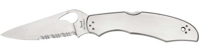 Нож Spyderco Byrd Cara Cara 2, стальная рукоятка, полусеррейтор, 871110