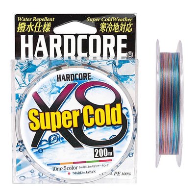 Шнур Duel Hardcore Super Cold X8 200m 5Color 12kg 0.19mm #1.2 (H3973)
