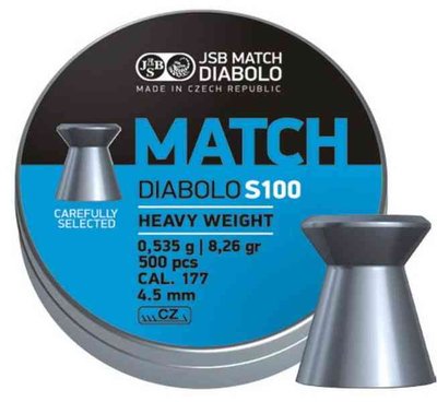 Пули пневм JSB Match Diablo S 100 4,51 мм 0,535 гр. (500 шт/уп), 14530506