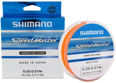 Шоклідер Shimano Speedmaster Tapered Surf Leader 150м помаранчевий