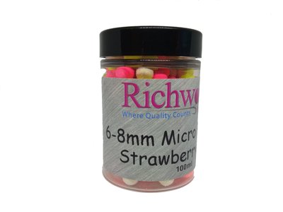 Бойлы плавающие Richworth 6-8mm Micro Pop-Ups Strawberry Jam 100ml