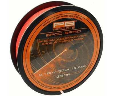 Плетеный шнур для Спода и Маркера 0.18 мм Оранжевый PB Products - Spod & Marker Braid Fluo Orange 13