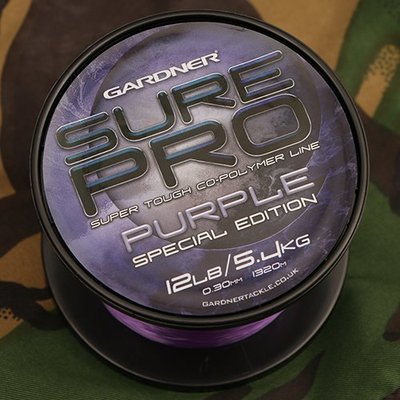 Леска карповая Gardner Sure Pro Special Edition, 0,30 мм, 12 lb, 5,4 кг, purple