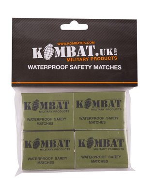 Сірники водозахисні KOMBAT UK Waterproof matches 4 коробки
