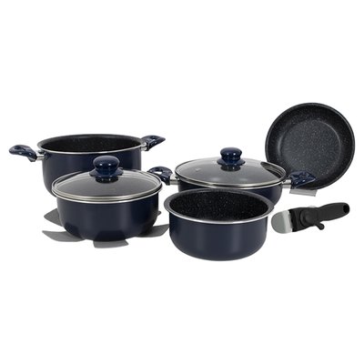 Набір посуду Gimex Cookware Set induction 8 предметів Bule (6977228), Синій