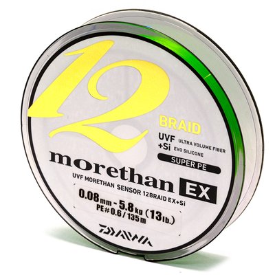 Шнур Daiwa Morethan 12BEX+Si 0.08mm 5.8kg 135m LG (12695-008)