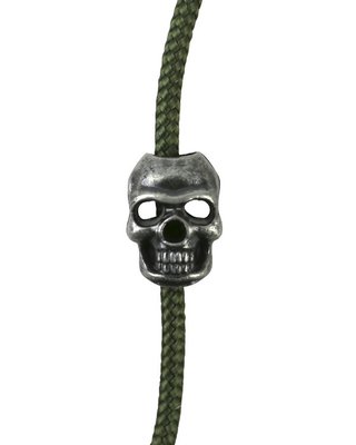 Стоперы для шнурка 10шт KOMBAT UK Skull Cord Stoppers 10шт Серебристый
