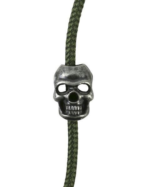 Стопери для шнурка 10шт KOMBAT UK Skull Cord Stoppers 10шт Сріблястий