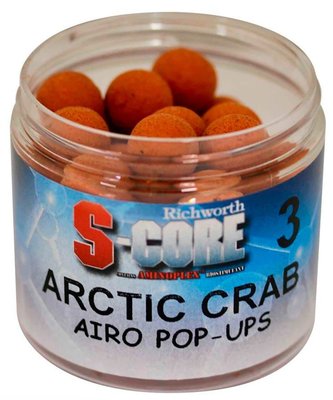 Бойли плаваючі Richworth Arctic Crab 15мм S-Core 3 pop ups, 200ml